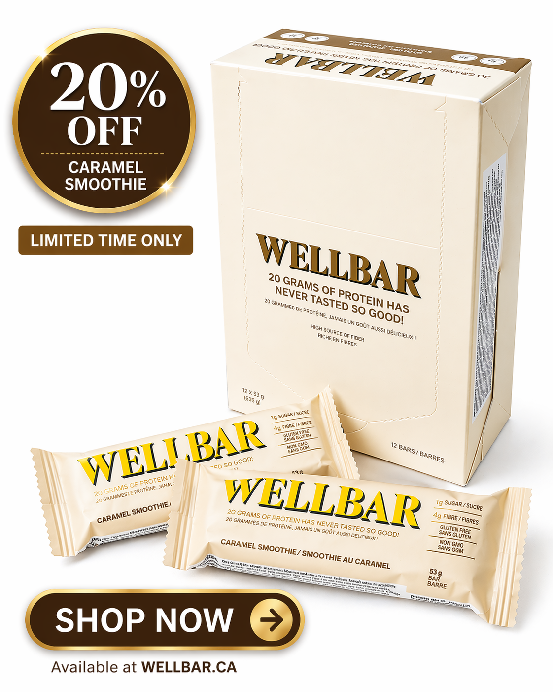 Caramel Smoothie 20% Limited Time Offer | WELLBAR