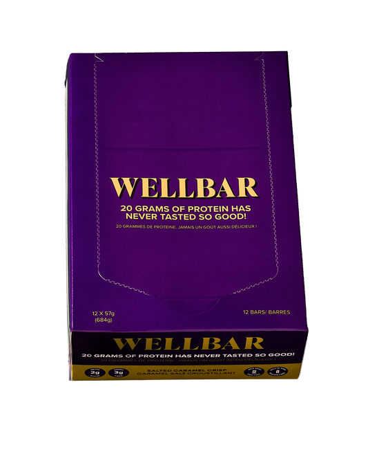 Salted Caramel Crisp – 20g Protein, 2g Sugar, 3g fiber | WELLBAR